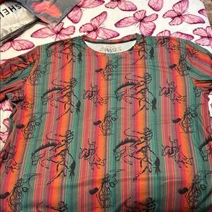 Crazy Train Multicolor Striped Kids Tee